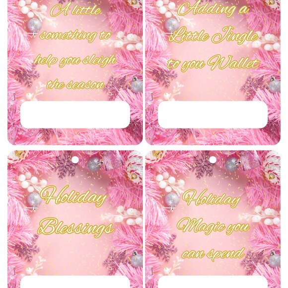 Christmas Ornament Money Holder 4 piece Set - Picture 2 of 6